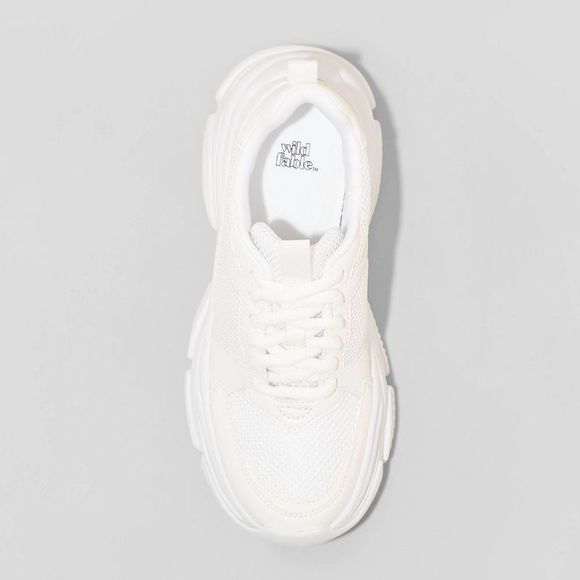 Wild Fable -  Women's Fashion Chunky Sneakers Casual  White - Picture 3 of 7